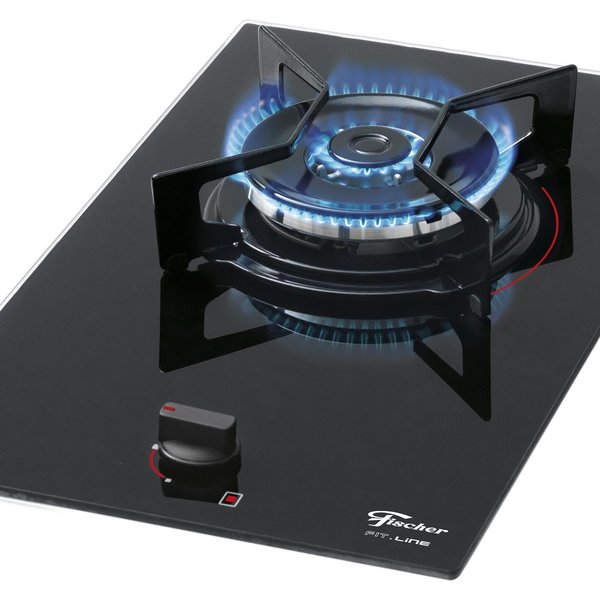 Fogo Cooktop Fischer 1Q TC Fit Line Gs Mesa Vidro