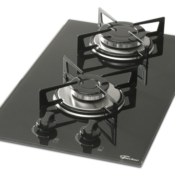 Fogão Cooktop Fischer 2 bocas Gás Mesa Vidro
