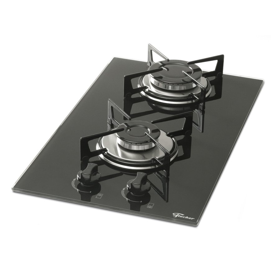 Fogão Cooktop Fischer 2 bocas Gás Mesa Vidro