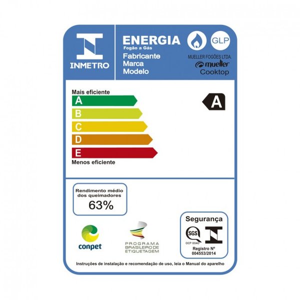 cooktop a gas 4 bocas mueller