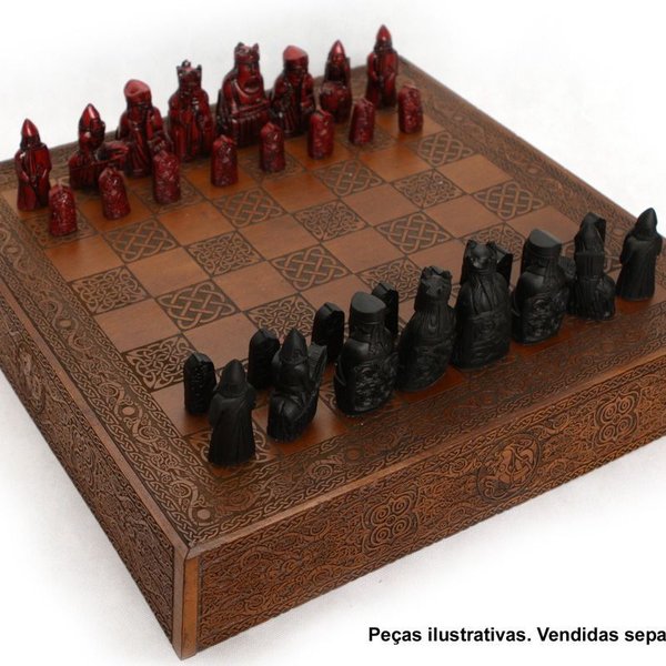 tabuleiro de xadrez lewis celta viking 8