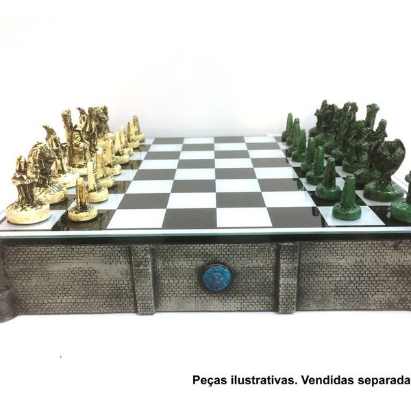 tabuleiro e estojo de xadrez kg castelo grande de fibra832 3