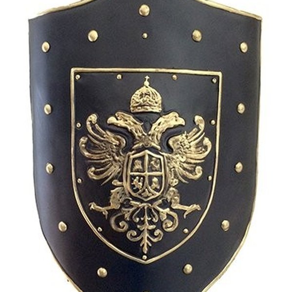escudo kg medieval de parede em fibra aguia 625 x 43 x 9cm