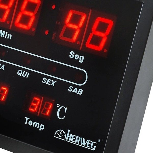 relogio de parede digital 6289 34 30x19x4 cm preto herweg