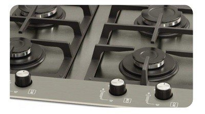 fogao cooktop fischer 5q platinium prime escovado 1