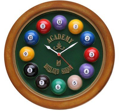 relogio decorativo billiard verde 2