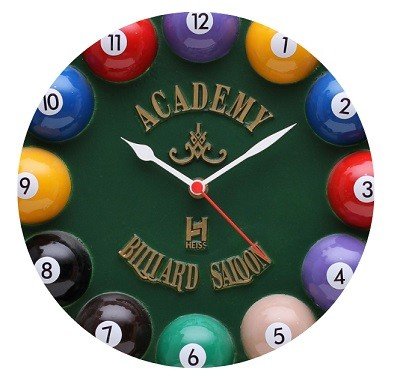 relogio decorativo billiard verde 1