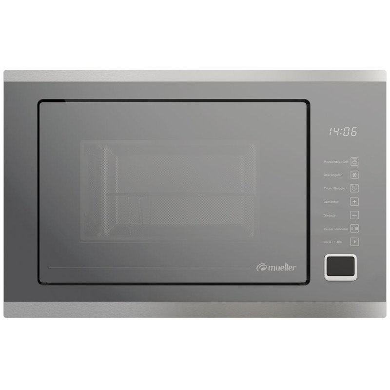 forno micro ondas de embutir mueller 25 litros espelhado 6