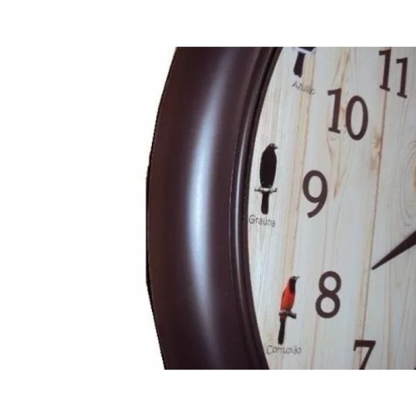 relogio parede sweep canto passaros brasileiros herweg 6691100 311 3