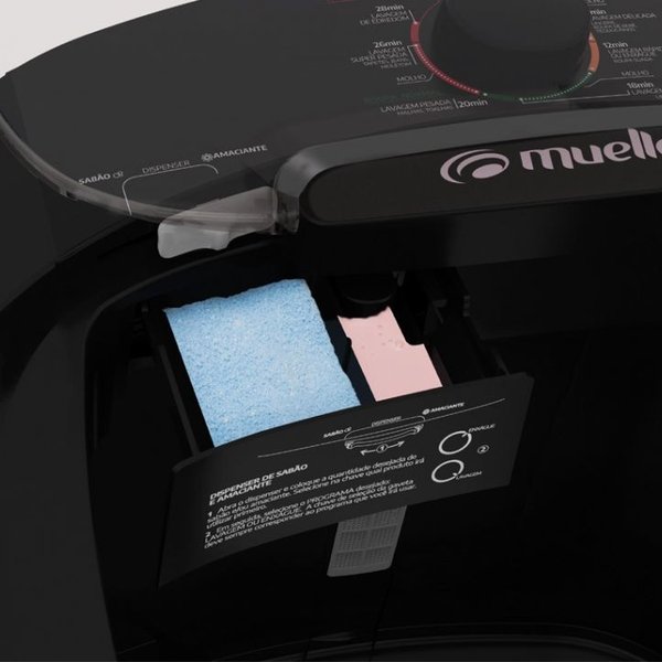 lg mueller lavadora semiautomatica family lite 10 kg preta 2464 413