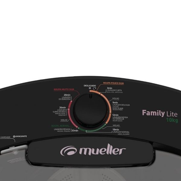lg mueller lavadora semiautomatica family lite 10 kg preta 2464 641