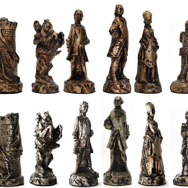 pecas de xadrez kg de resina colecao ingleses