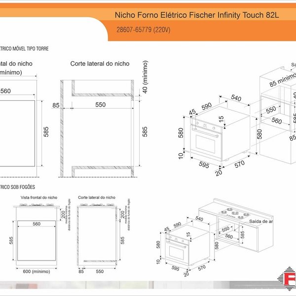 nicho forno infinity touch 82l