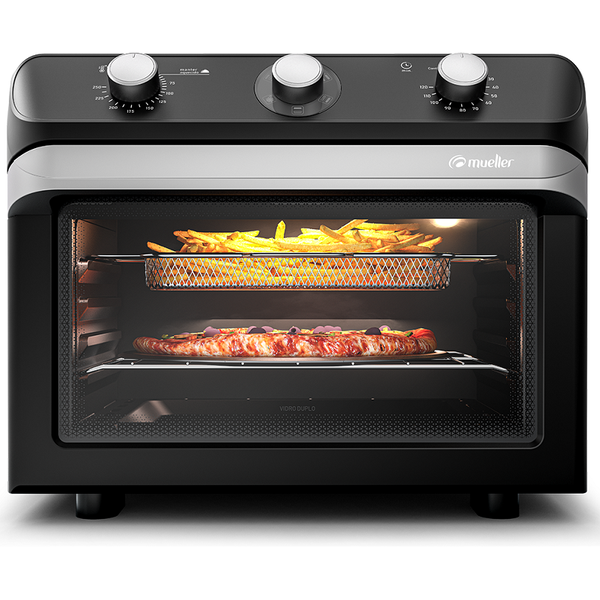 forno air 35l frontal preto alimento