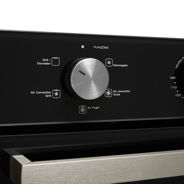 forno eletrico fischer infinity de embutir 50 litros turbo convection preto 2