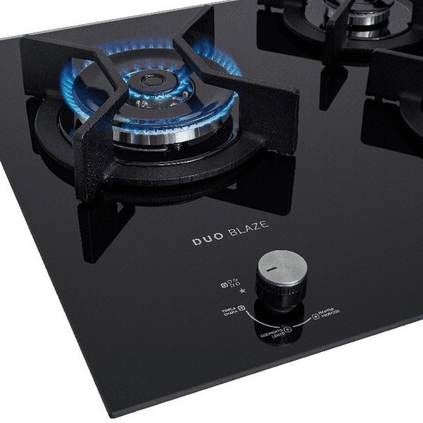 fogao cooktop fischer 5q tc infinity duo blaze gas mesa vidro 2