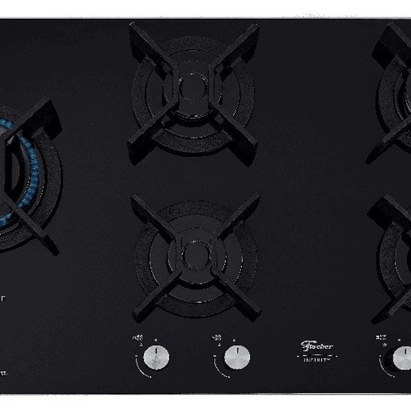 fogao cooktop fischer 5q tc infinity duo blaze gas mesa vidro 5