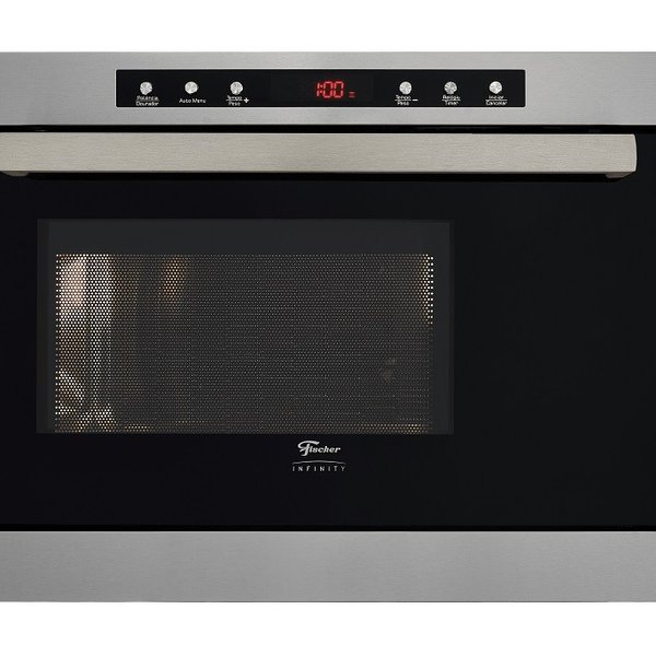 forno micro ondas fischer de embutir 25l com dourador inox2