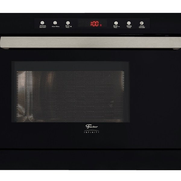 forno micro ondas fischer de embutir 25l com dourador preto3
