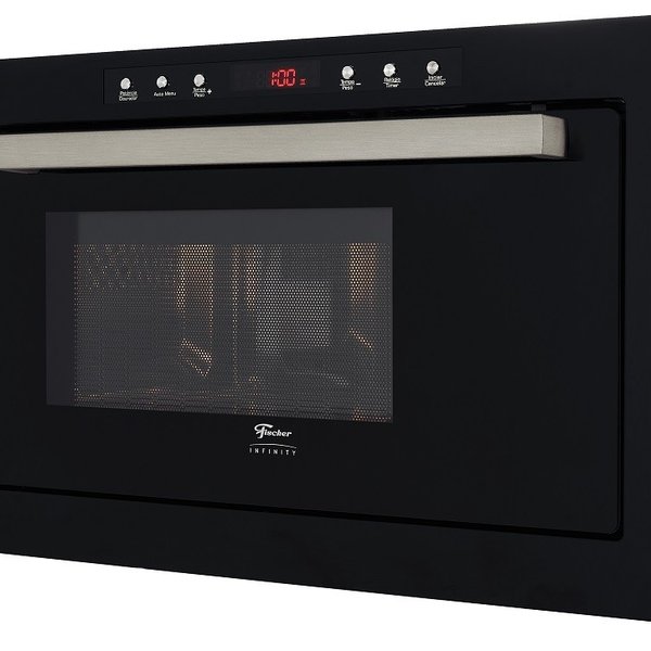 forno micro ondas fischer de embutir 25l com dourador preto2