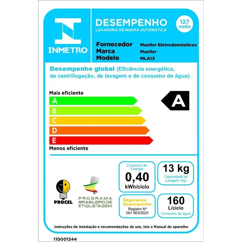 maquina de lavar mueller 13kg com ultracentrifugacao e ciclo rapido mla13 9