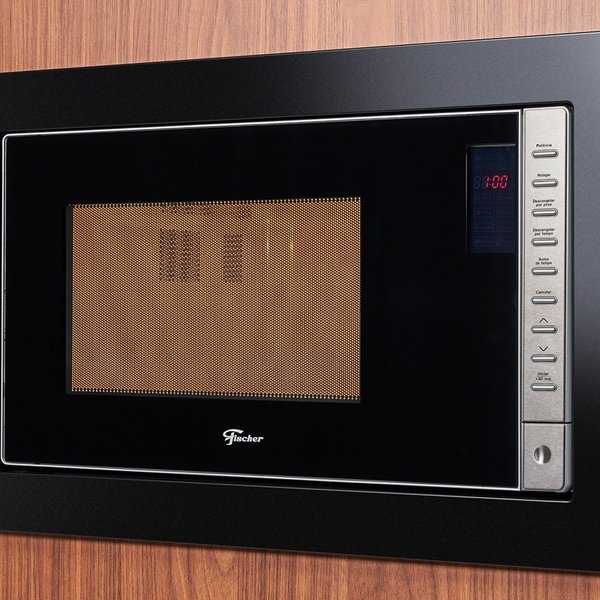 forno de micro ondas fischer embutir 25l inox preto 30427 1