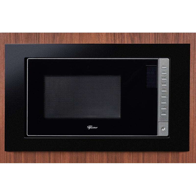 forno de micro ondas fischer embutir 25l inox preto 30427 2