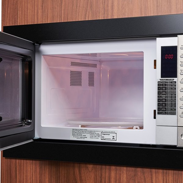 forno de micro ondas fischer embutir 25l inox preto 30427 3