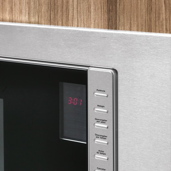 forno de micro ondas fischer embutir 25l inox 25873
