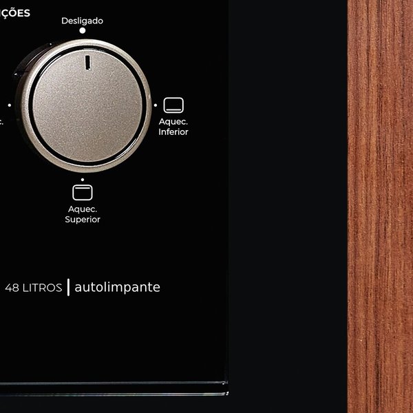 forno eletrico de embutir fischer 48l preto fit line 1