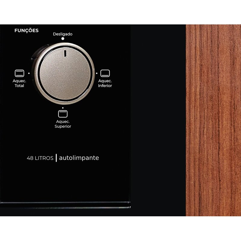 forno eletrico de embutir fischer 48l preto fit line 1