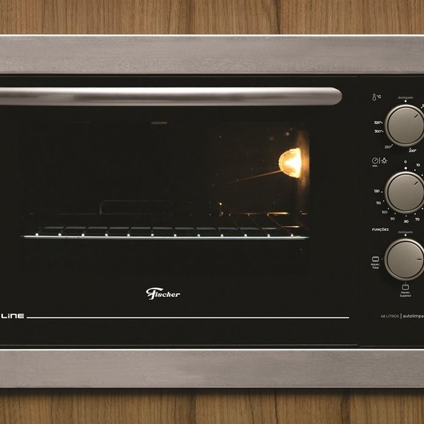 forno eletrico fischer fit line embutir 48l frontal inox 3