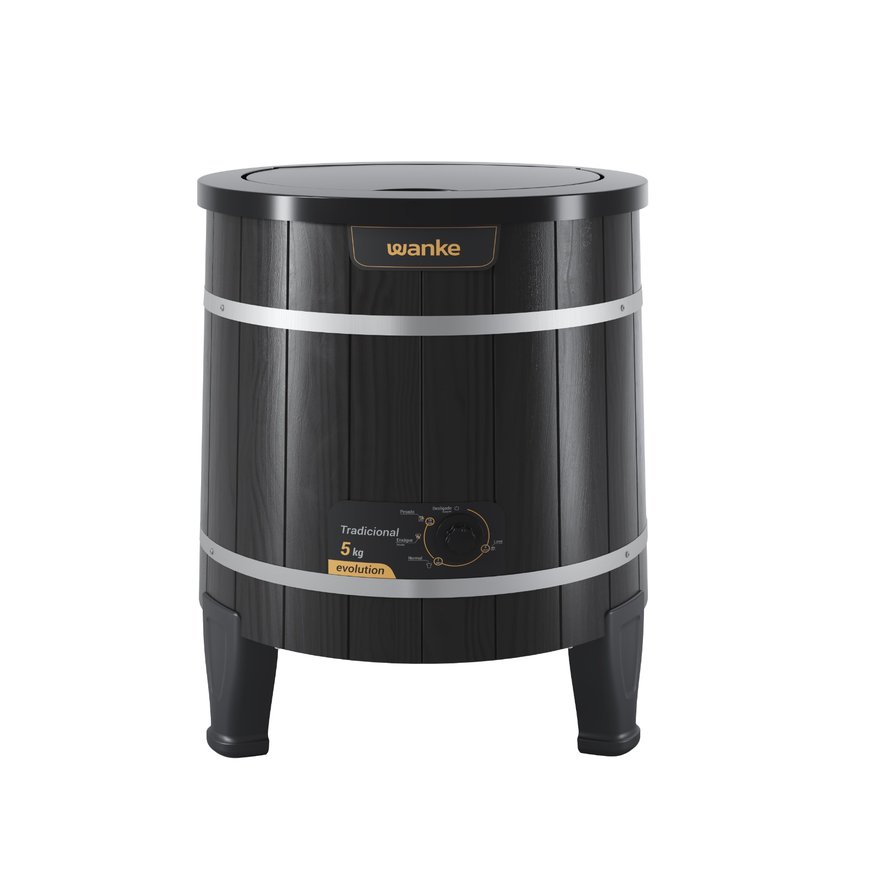 lavadora de roupas semiautomatica tradicional evolution 5 kg black wanke 4
