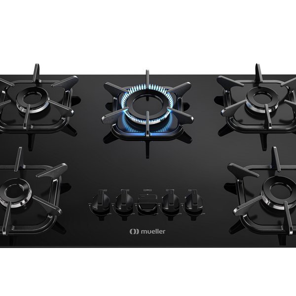cooktop frontal chama acesa