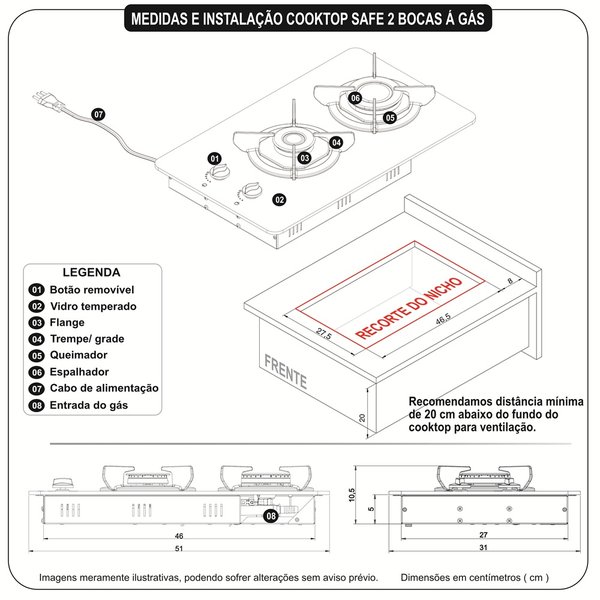 desenho tecnico cooktop safe 2b