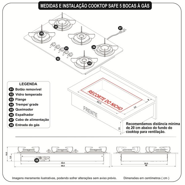 desenho tecnico cooktop safe 5b