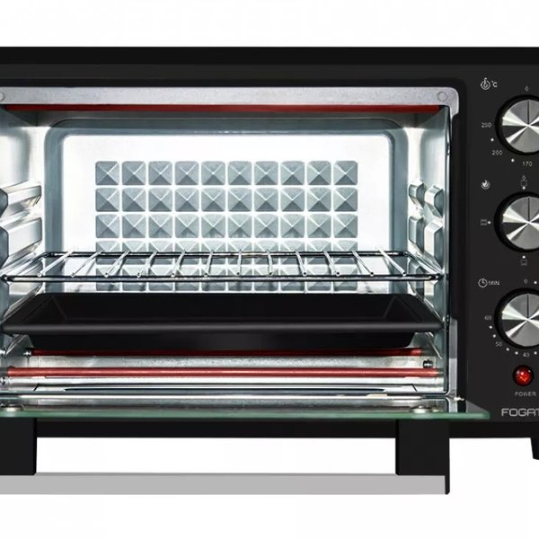forno eletrico de bancada 25 litros fogatti black i25 2