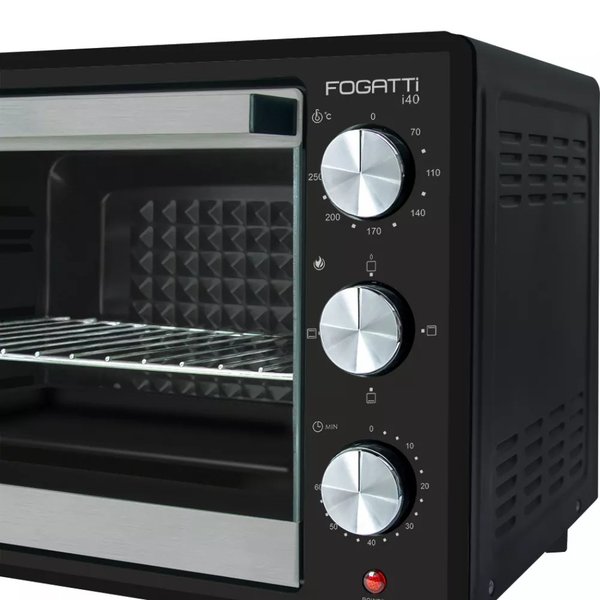 forno eletrico de bancada 40 litros fogatti black i40 3