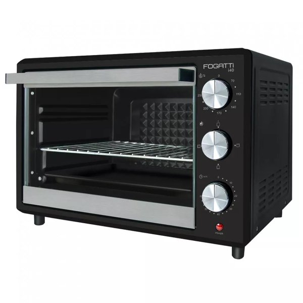 forno eletrico de bancada 40 litros fogatti black i40
