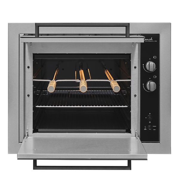 churrasqueira embutir 3e inox aberto