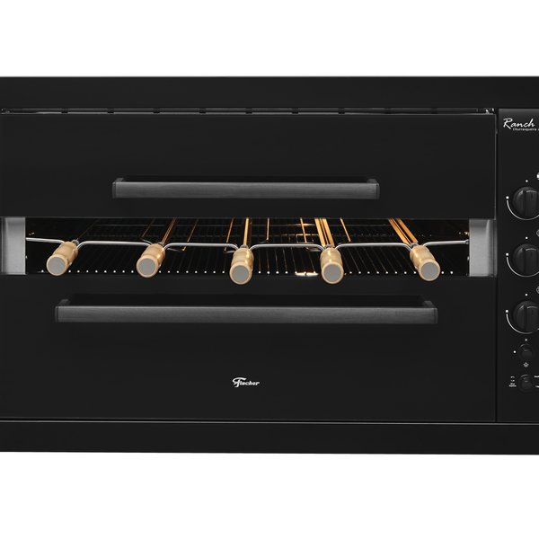 33925 churrasqueira embutir 5 espetos preto fechado