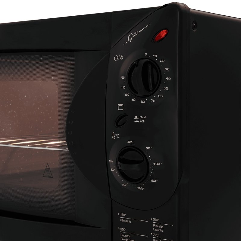 forno eletrico de bancada fischer grill black 44 litros 4