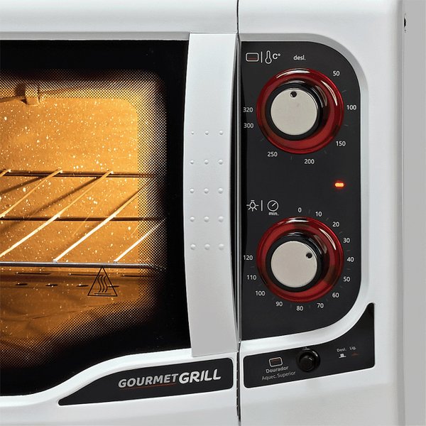 forno eletrico de bancada fischer gourmet grill 44 litrosbranco 2